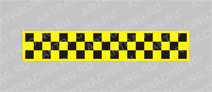 Магнитный знак такси, 330*60, "Шашечки вид №2"