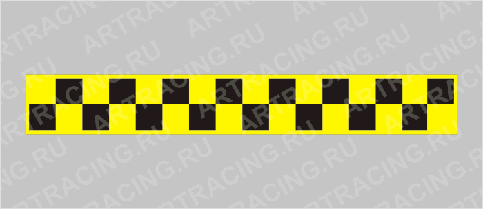 Магнитный знак такси, 500*80, "Шашечки вид №1"