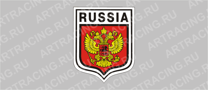 наклейка малая "RUS-щит"