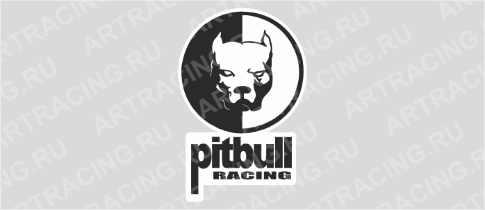 Наклейка 100х150мм "Pitbull racing", Арт рэйсинг