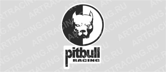 Наклейка 150х200мм "Pitbull racing", Арт рэйсинг