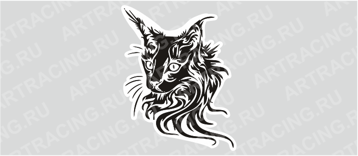 наклейка "Кошка", 200х150мм, Арт рэйсинг