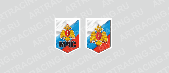 вымпел 75х100мм, "МЧС", Арт рэйсинг