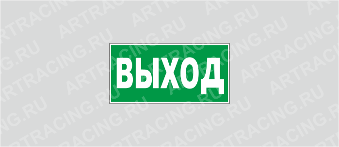 Знак Е 22 "ГОСТ Р 12.4.026-2001 "Указатель выхода", самокл.