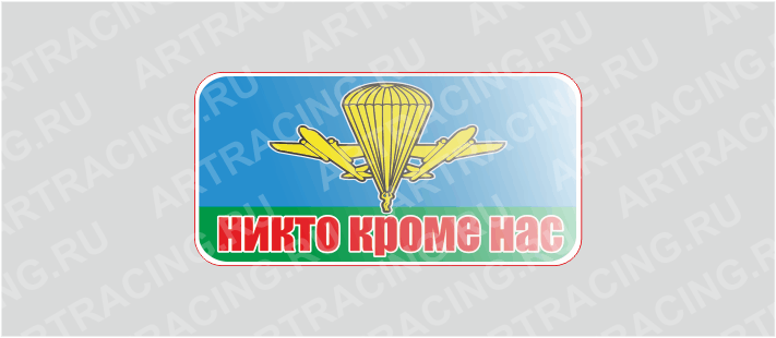 наклейка 80*40 "ВДВ российск. (Никто, кроме нас!)" (полимер)