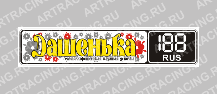 Госномер именной "Дашенька"
