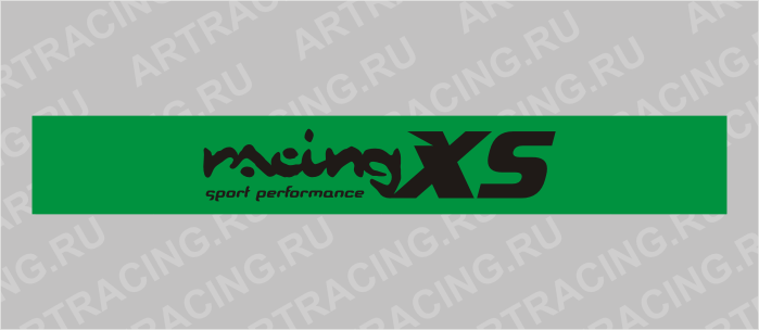 полоса на лобовое стекло 1220х270мм "RACING XS" черная, Арт рэйсинг