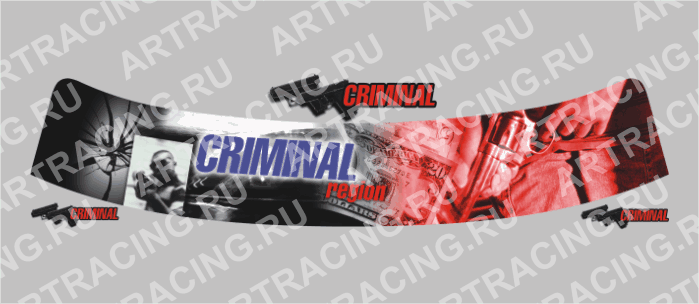 полоса на лобовое стекло ВАЗ - 2110 "СRIMINAL"