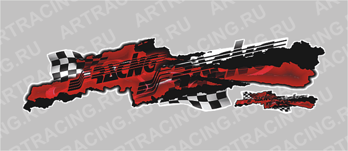 наклейка брызга " графика - Racing", большая