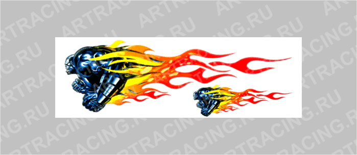 наклейка брызга " FIRE MAN", средняя