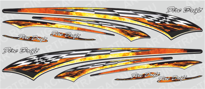 набор брызг 1500*300 "Fire Drift"