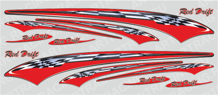 набор брызг 1500*300 "Red Drift"