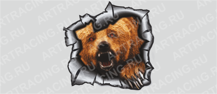Наклейка "Разлом (Медведь)", 375*375