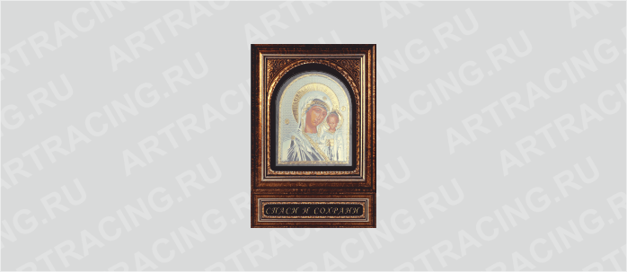 Наклейка полимерная 50*65 "Икона (Богородица)"