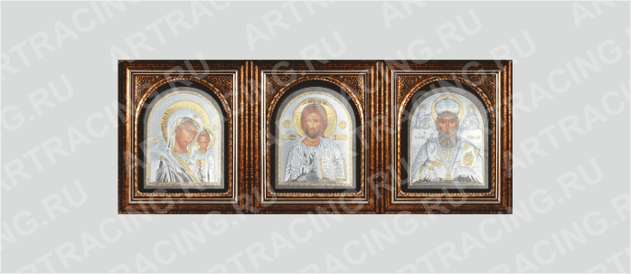 Наклейка полимерная 150*60 "Триптих ", вид №1