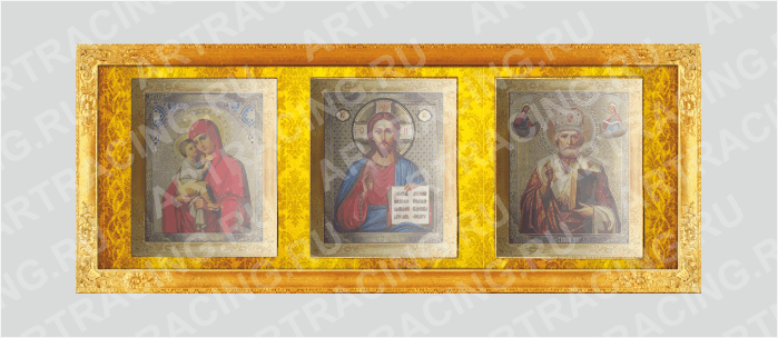 Наклейка полимерная 250*100 "Триптих ", вид №2