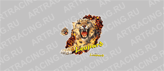 портрет звери цветные "Leopard" (к-т 3 шт.)