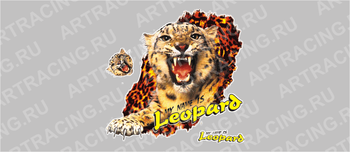 портрет звери цветные "Leopard" (к-т 3 шт.), большой