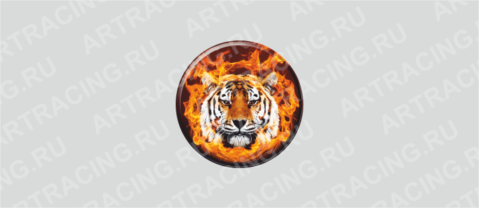 наклейка "Круг (SIBERIAN TIGER)", D-100 мм