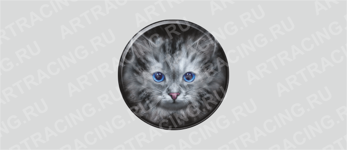 наклейка "Круг (Кошка)", D-150 мм
