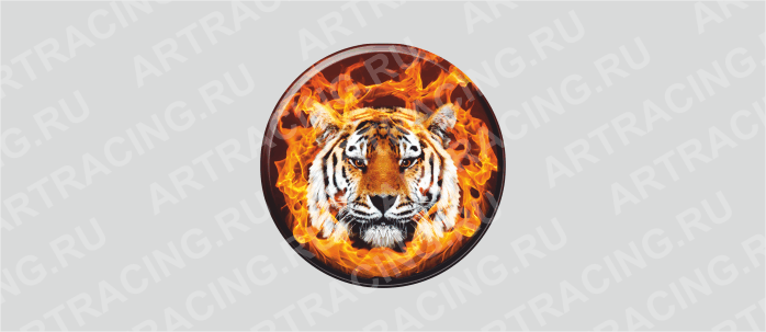 наклейка "Круг (SIBERIAN TIGER)", D-150 мм