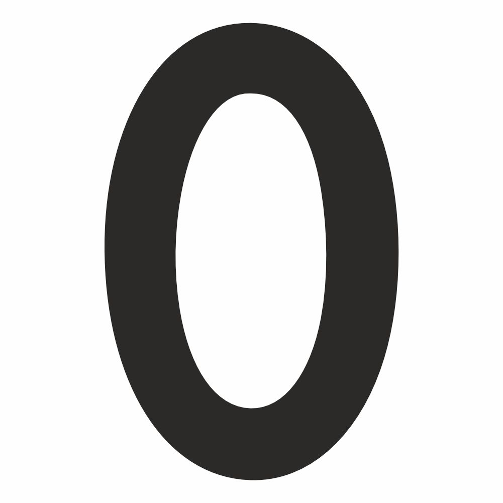 автознак "Гос. номер-цифра - 0", 80х50мм, Арт рэйсинг